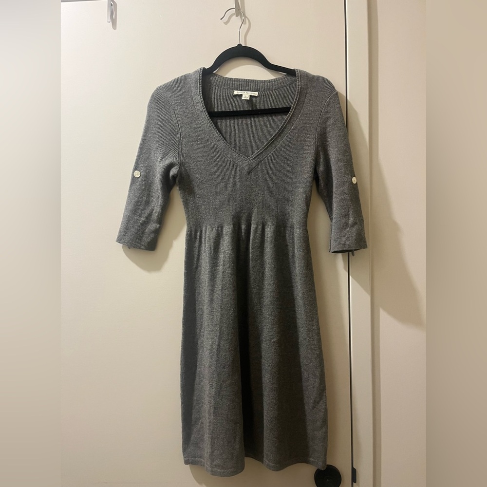 Banana Republic Charcoal Long Sleeve Dress